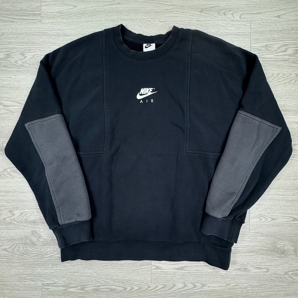 Nike Mens Sweatshirt Nike Air Crewneck Black Medium Fear Of Heights Graphic Cozy